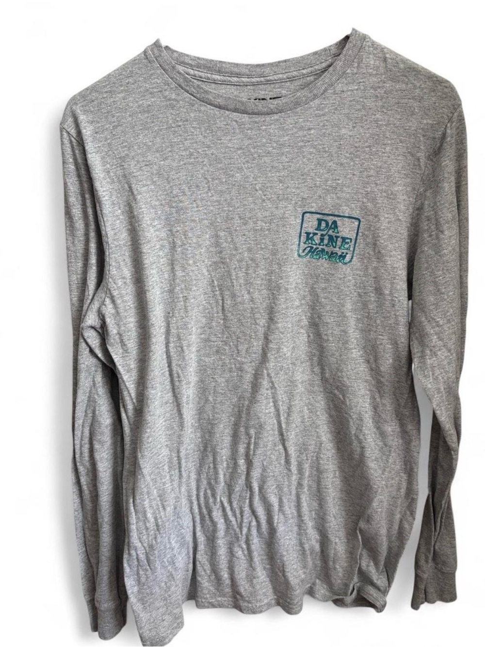 Dakine Gray Long Sleeve Tee with Teal Logo